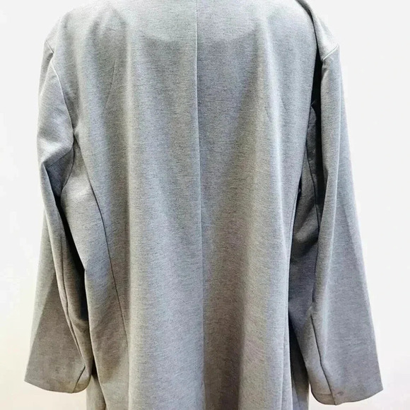 NWT NINE WEST Women Long Sleeve One Button Collared Gray Career Jacket Size 3X - Picture 2 of 15